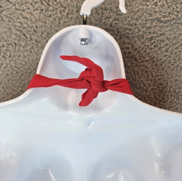 Sea Level Swim Keyhole Halter One Piece Red Swim Suit Sz 8 Womens Halter… - Picture 8 of 11